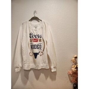 NEW Recycle Karma Coors Banquet   Rodeo‎ Sweatshirt S Odd People Oversized Fit